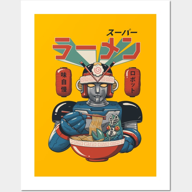 Super Ramen Bot Wall Art by Vincent Trinidad Art